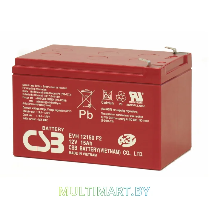 Аккумулятор для ИБП CSB EVH12150 (12В/15 А·ч)
